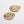Gold Ribbed Oval Clip-On Earrings