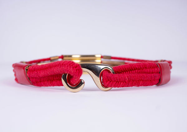 Leather Shop Braided Strip Leather Belt