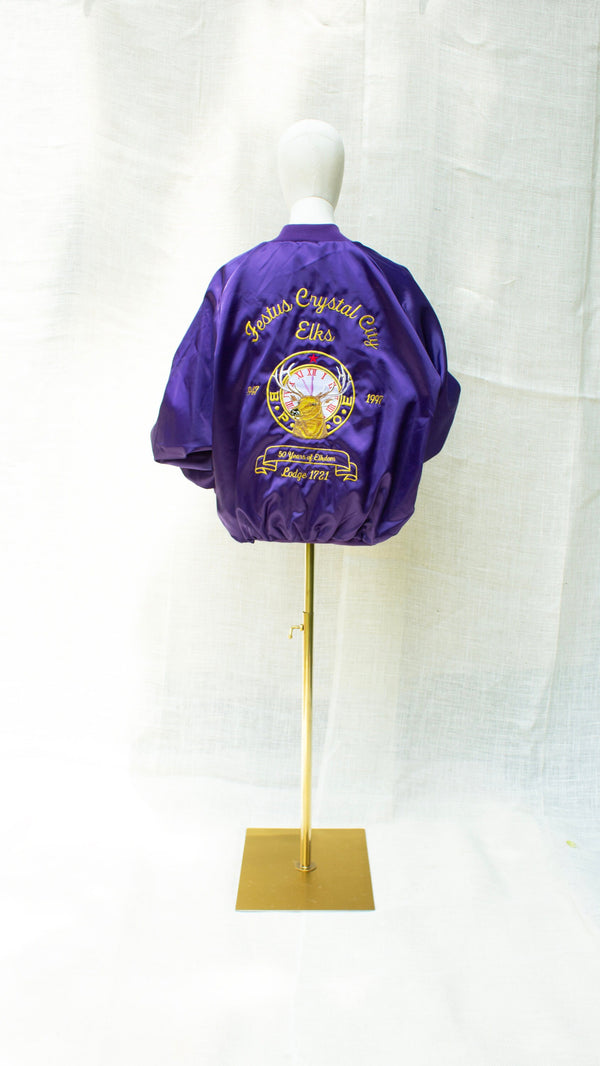Elks Lodge Satin Bomber